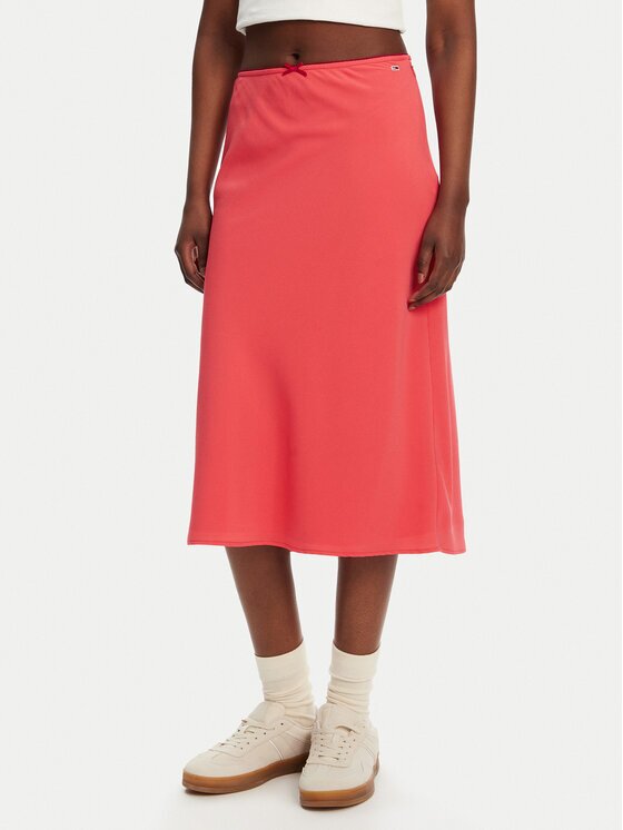 Tommy Jeans Fustă midi Tjw Midi Aop Skirt DW0DW20272 Regular Fit