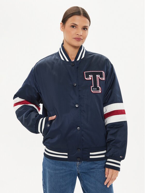 Tommy Jeans Geacă bomber Letterman DW0DW18306 Relaxed Fit