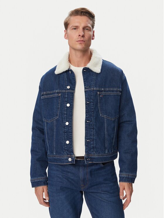 Tommy Jeans Geacă de blugi Archive Teddy DM0DM23485 Regular Fit