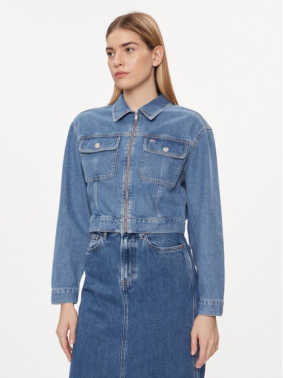 Tommy Jeans Geacă de blugi Claire DW0DW17656 Regular Fit