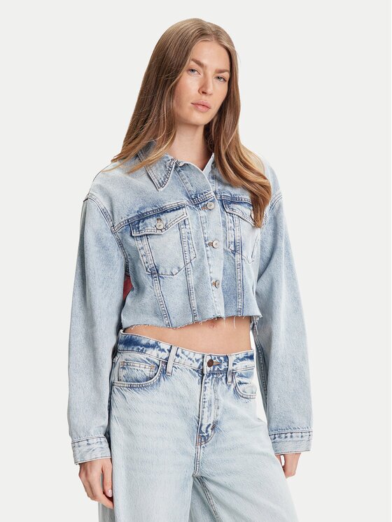 Tommy Jeans Geacă de blugi DW0DW21063 Relaxed Fit