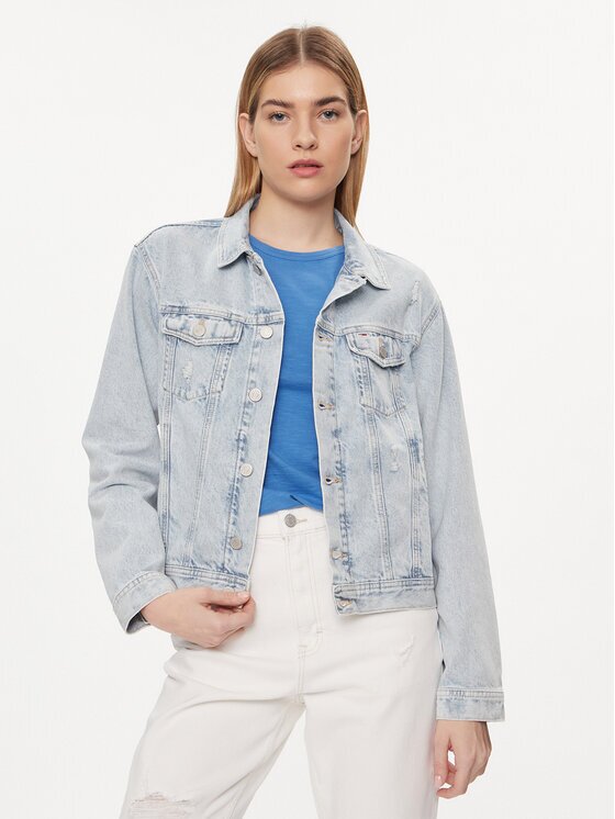 Tommy Jeans Geacă de blugi Flag DW0DW18331 Regular Fit