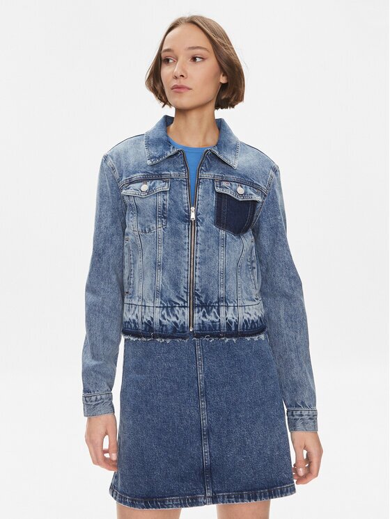 Tommy Jeans Geacă de blugi Izzie DW0DW16989 Slim Fit