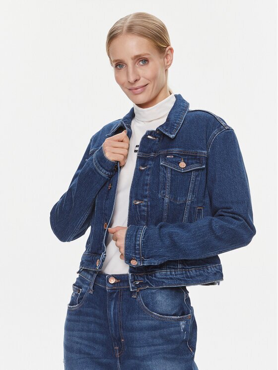 Tommy Jeans Geacă de blugi Izzie DW0DW17211 Slim Fit