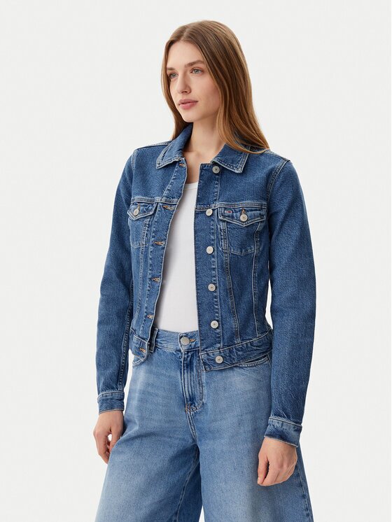 Tommy Jeans Geacă de blugi Vivianne DW0DW20120 Slim Fit