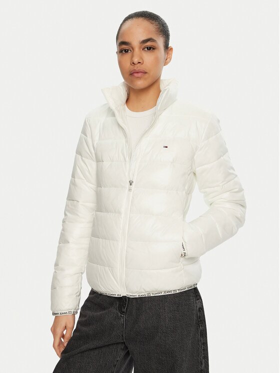 Tommy Jeans Geacă de iarnă Essential DW0DW19312 Écru Regular Fit