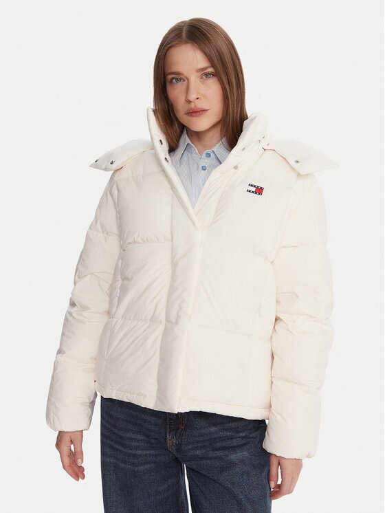 Tommy Jeans Geacă din puf Alaska DW0DW21623 Écru Relaxed Fit