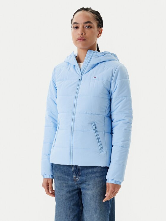 Tommy Jeans Geacă DW0DW20959 Albastru celest Slim Fit