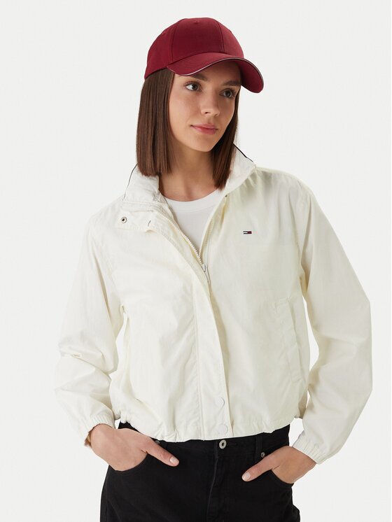 Tommy Jeans Geacă Essential DW0DW20439 Écru Regular Fit