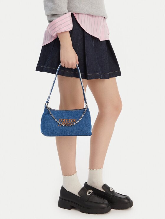 Tommy Jeans Geantă Tjw Cool Denim Shoulder Bag AW0AW18575