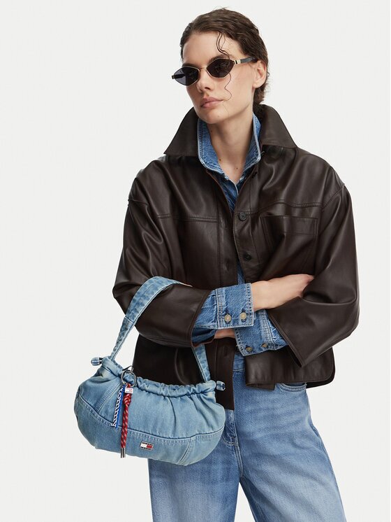 Tommy Jeans Geantă Tjw Icon Charms Denim Shlder Bag AW0AW18883