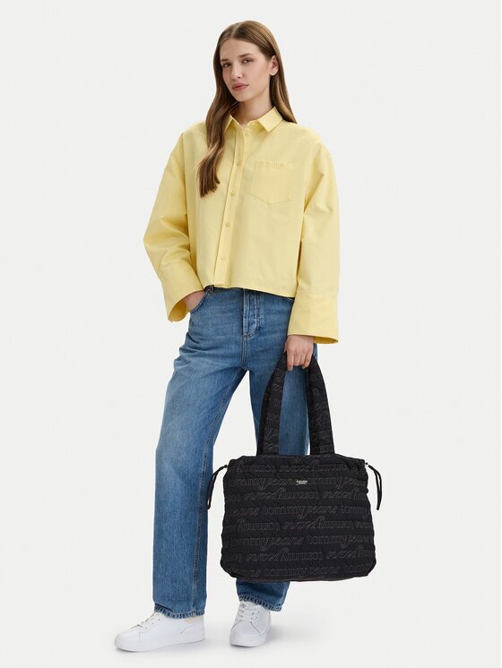 Tommy Jeans Geantă Tjw Icon Nylon Tote Aop AW0AW18649