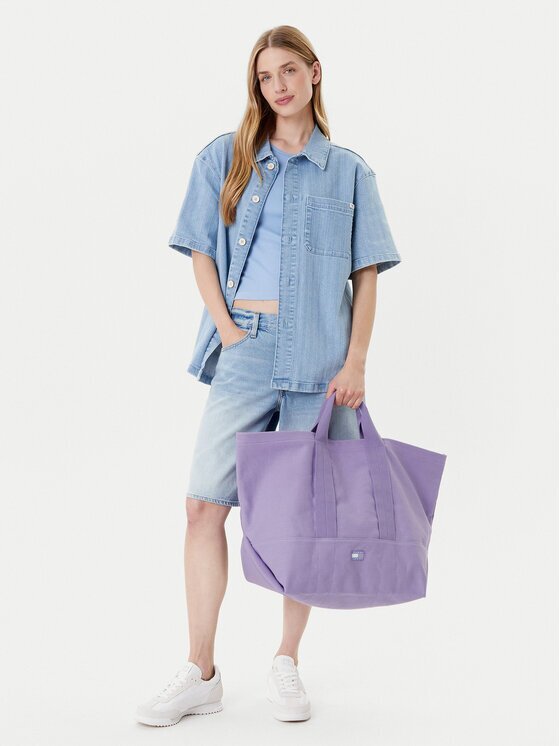 Tommy Jeans Geantă Tjw Tote Edition Canvas AW0AW17542