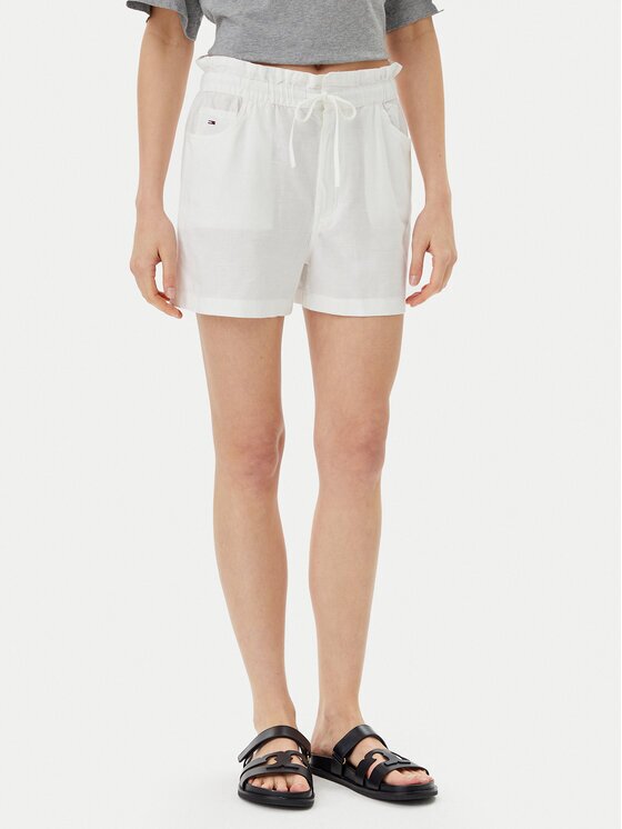 Tommy Jeans Pantalon scurți din material DW0DW20360 Écru Regular Fit
