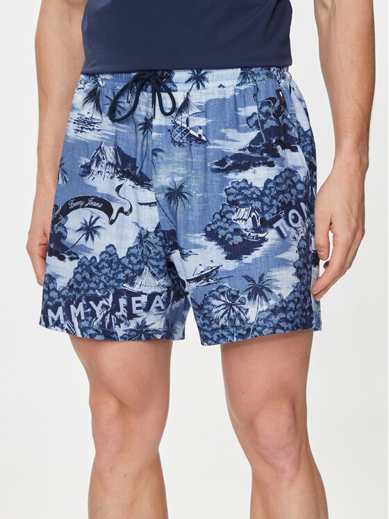 Tommy Jeans Pantalon scurți din material Hawaiian DM0DM18807 Regular Fit
