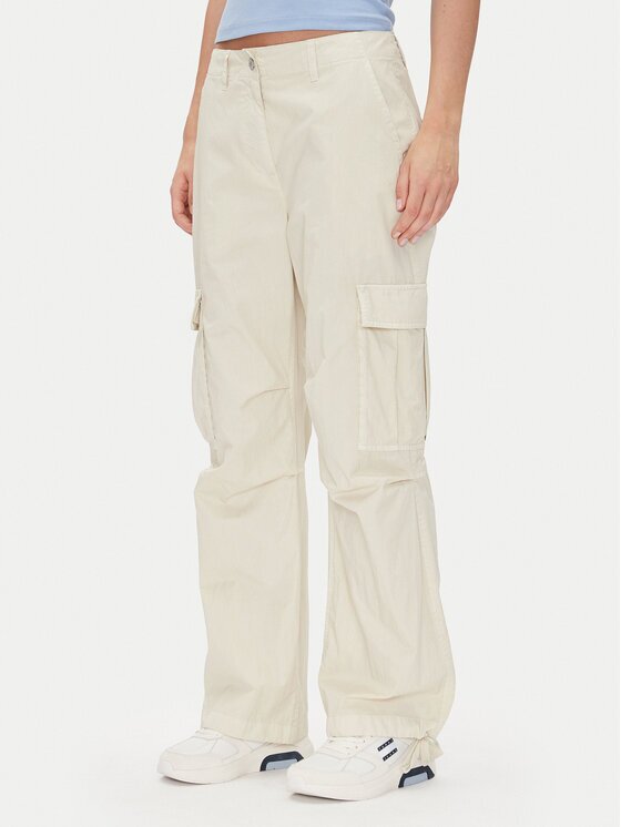 Tommy Jeans Pantaloni din material Tjw Cargo Relaxed Straight DW0DW20350 Relaxed Fit