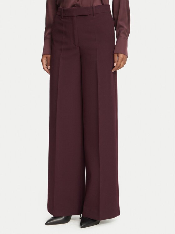 Tommy Jeans Pantaloni din material Tuxedo WW0WW51858 Wide Leg