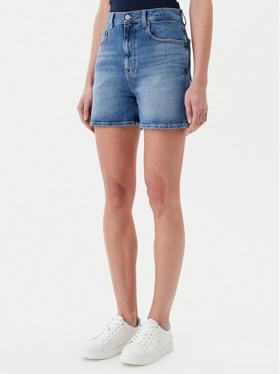 Tommy Jeans Pantaloni scurți de blugi DW0DW20092 Mom Fit