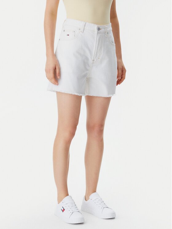 Tommy Jeans Pantaloni scurți de blugi DW0DW20093 Écru Mom Fit