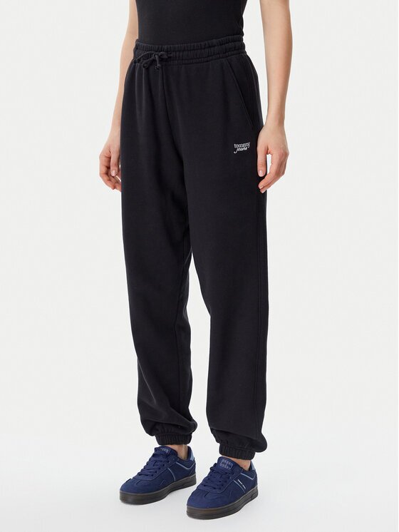 Tommy Jeans Pantaloni trening Script DW0DW20670 Relaxed Fit