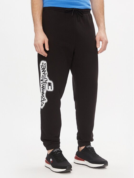 Tommy Jeans Pantaloni trening Tjm Reg Tommy Spray Sweatpant DM0DM18376 Regular Fit