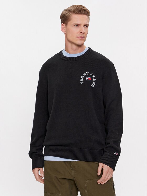 Tommy Jeans Pulover Arched Graphic DM0DM16784 Relaxed Fit
