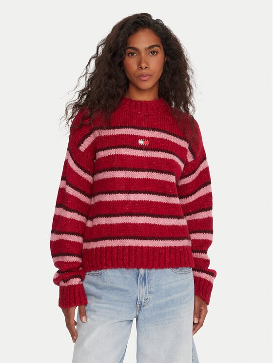 Tommy Jeans Pulover Badge DW0DW21679 Relaxed Fit