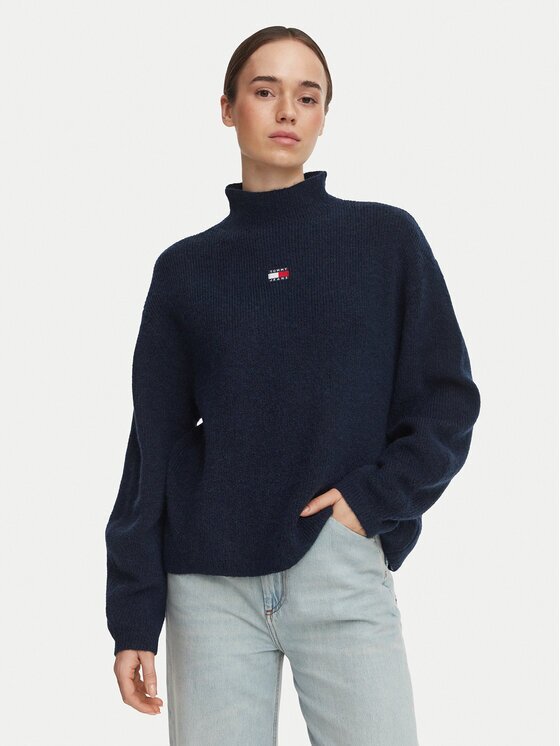Tommy Jeans Pulover Badge DW0DW23349 Relaxed Fit