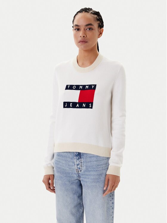 Tommy Jeans Pulover Colorblock Flag DW0DW20970 Regular Fit