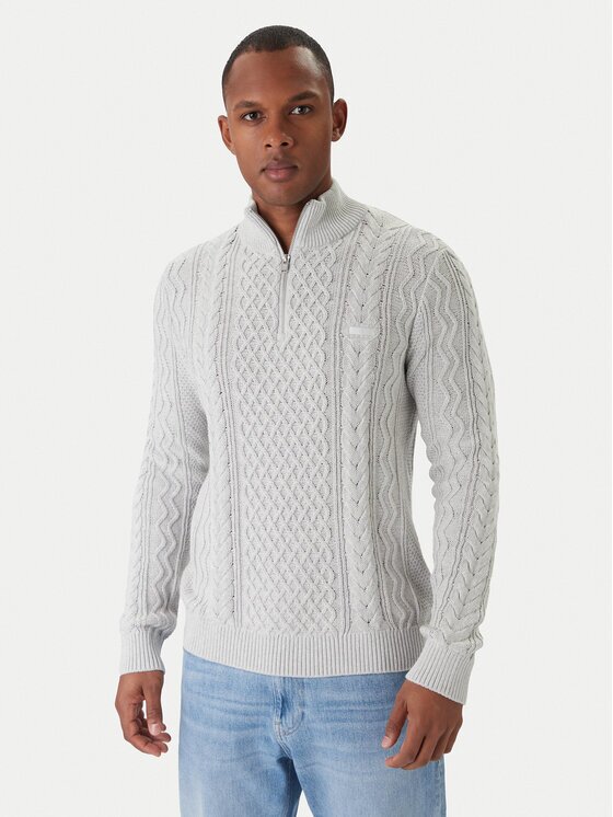 Tommy Jeans Pulover DM0DM22103 Écru Regular Fit