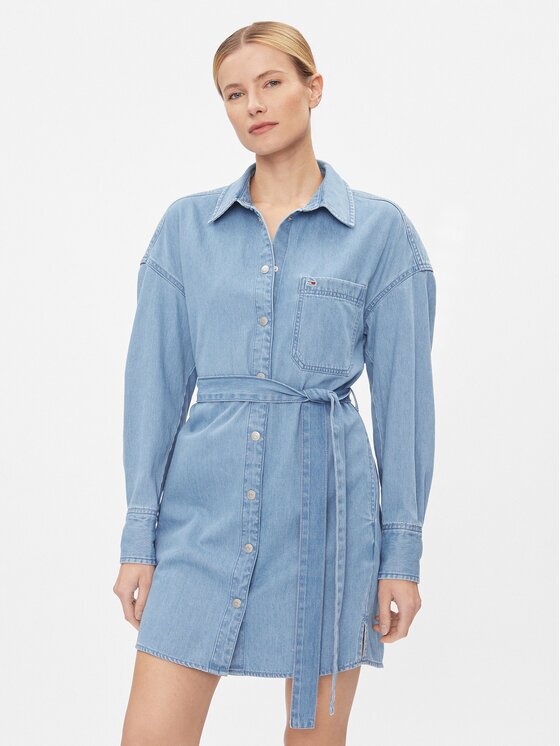 Tommy Jeans Rochie de blugi DW0DW17421 Regular Fit