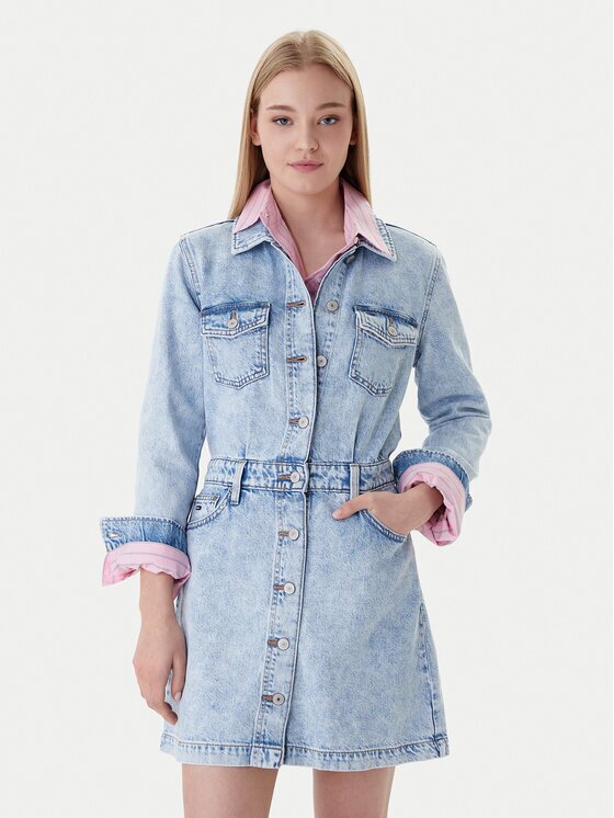 Tommy Jeans Rochie de blugi DW0DW22004 Regular Fit