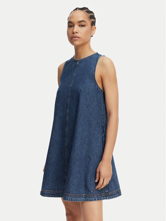 Tommy Jeans Rochie de blugi DW0DW22341 A-Line Fit
