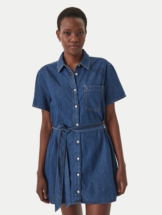 Tommy Jeans Rochie de blugi DW0DW22787 Regular Fit