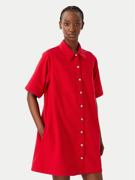 Tommy Jeans Rochie de blugi DW0DW22847 A-Line Fit