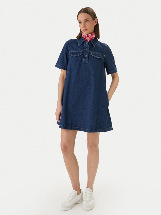 Tommy Jeans Rochie de blugi DW0DW22989 Regular Fit