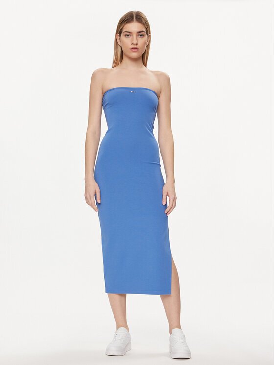 Tommy Jeans Rochie de vară DW0DW17925 Slim Fit