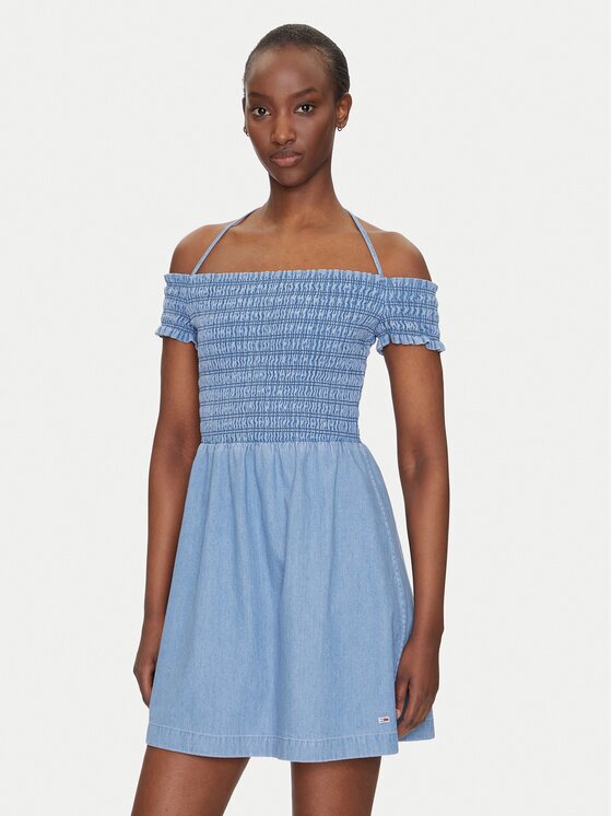 Tommy Jeans Rochie de vară DW0DW20677 Regular Fit