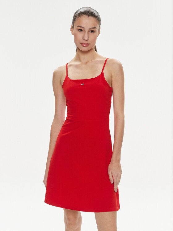 Tommy Jeans Rochie de vară Essential DW0DW17988 Slim Fit