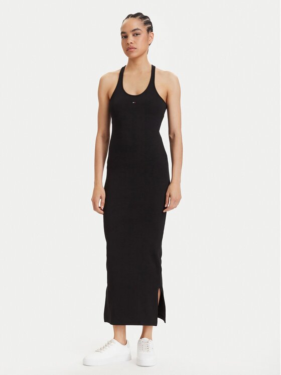 Tommy Jeans Rochie de vară Racerback DW0DW22329 Slim Fit