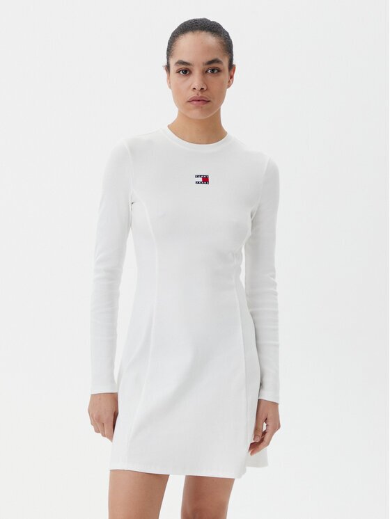 Tommy Jeans Rochie de zi Badge DW0DW20666 Slim Fit