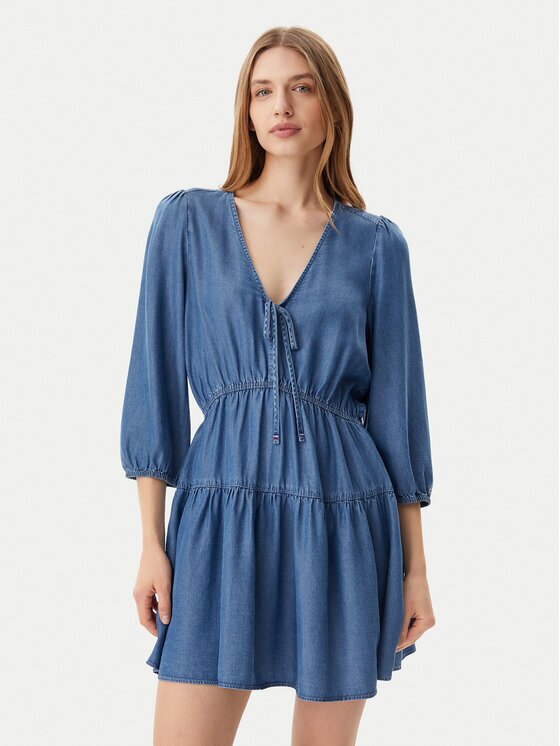 Tommy Jeans Rochie de zi DW0DW20612 Relaxed Fit