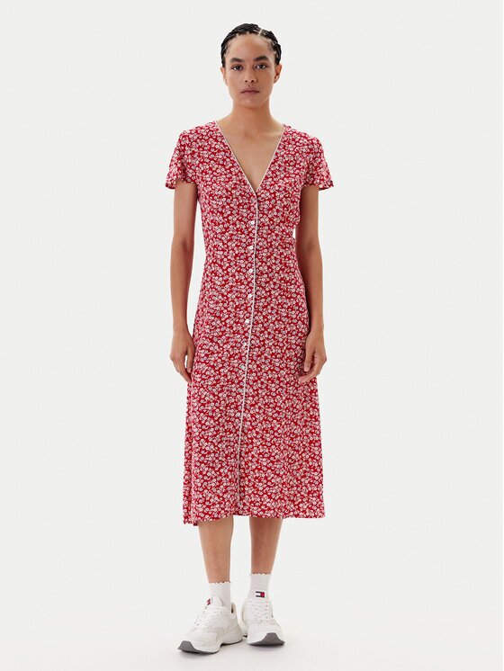 Tommy Jeans Rochie de zi DW0DW20884 Regular Fit