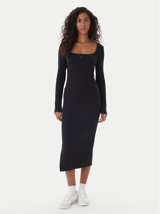 Tommy Jeans Rochie de zi DW0DW21915 Slim Fit