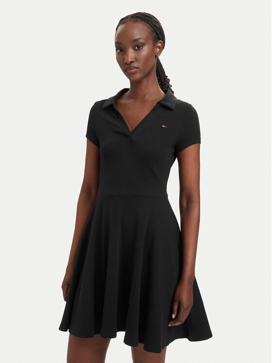 Tommy Jeans Rochie de zi DW0DW22845 Slim Fit