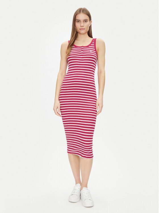 Tommy Jeans Rochie de zi Essential DW0DW19447 Slim Fit