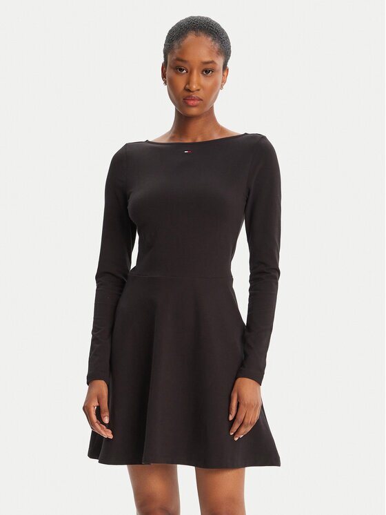 Tommy Jeans Rochie de zi Essential DW0DW21745 Regular Fit