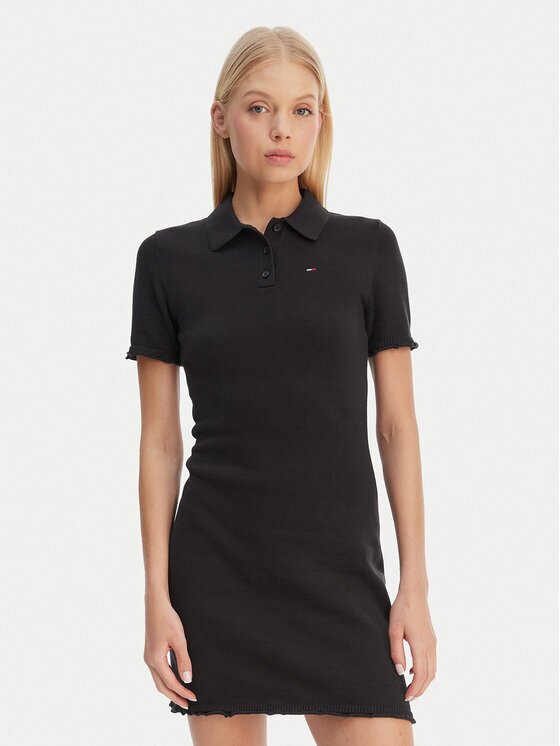 Tommy Jeans Rochie de zi Lettuce DW0DW22336 Slim Fit