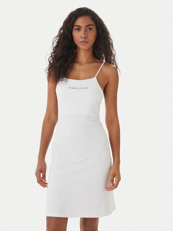 Tommy Jeans Rochie de zi Linear DW0DW22338 Slim Fit