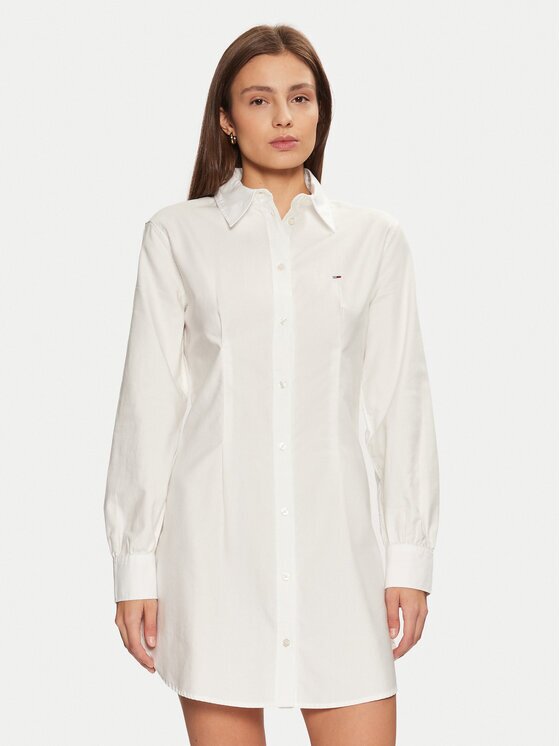Tommy Jeans Rochie tip cămașă DW0DW20471 Regular Fit